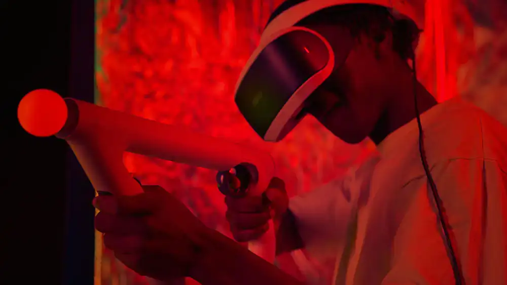 User configuring VR play space